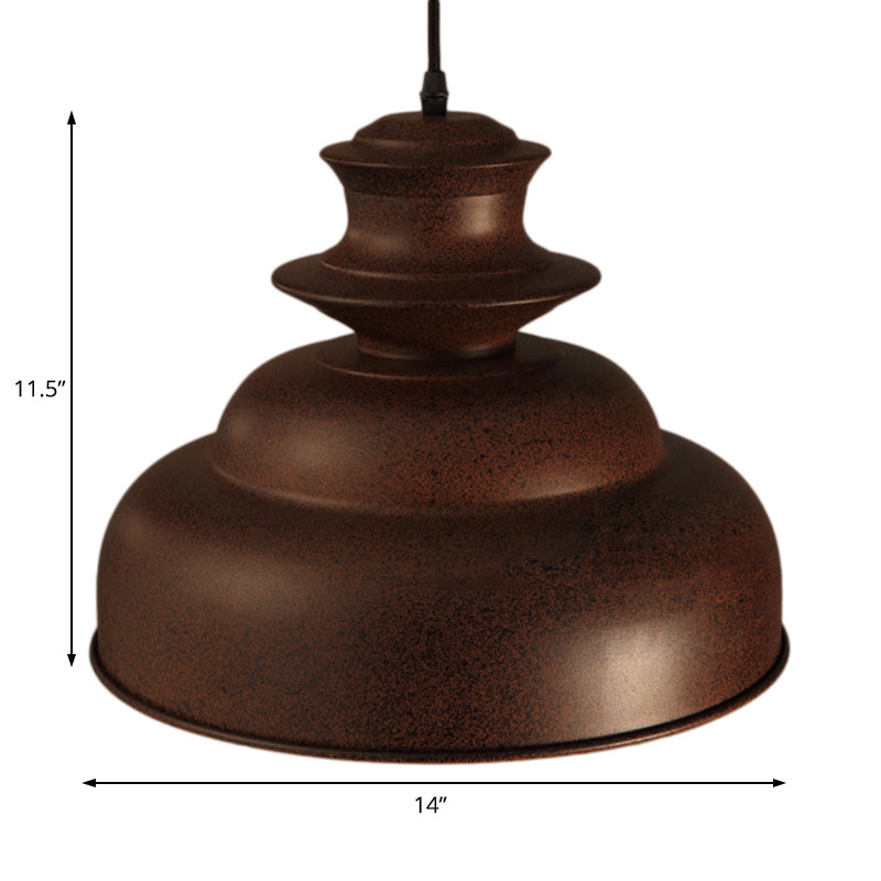 Bronze Double Bubble Pendant Light - Vintage Style For Indoor Spaces