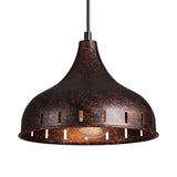 Rustic Iron Onion Hanging Light Fixture With Hollow Design - Restaurant Pendant Lamp