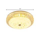 Modern Gold Round Led Crystal Ceiling Light - Bedroom Flushmount Lighting
