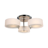 Semi Flush Ceiling Light Fixture - Stunning Drum Acrylic Shade 1/2/3 Lights Modern Silver Design For