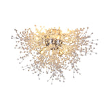 Sleek Silver Firework Semi Mount Lighting - Modern 22/23.5 W 8/12/16 Lights Metal Ceiling With