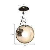 Modern 1-Light Clear Glass Semi Flush Mount - Available In 10 & 12 Width
