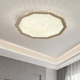 Modern Led Stainless-Steel Flush Mount Ceiling Light For Living Room