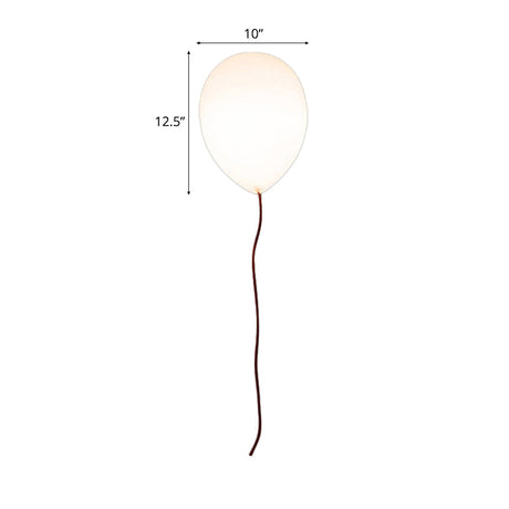 Contemporary White Balloon Shade Flush Mount Light With Opal Glass Ceiling Fixture - 8/10 W 1 Head