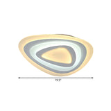 Ultrathin Acrylic Shade Led Ceiling Light - Wide Flush Mount Lamp For Bedroom 19.5/23.5/31.5 Size