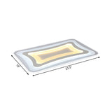 23.5-47 Wide Rectangular Acrylic Flushmount Led White Ceiling Light In Warm/White