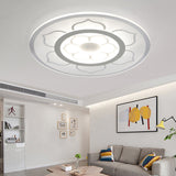 Modern Acrylic Lotus Flush Mount Lamp - Led Ceiling Light (8/16.5/20.5) In Warm Or White