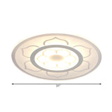 Modern Acrylic Lotus Flush Mount Lamp - Led Ceiling Light (8/16.5/20.5) In Warm Or White