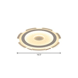 Modern Acrylic Led Flush Mount Light - 16.5/20.5/24.5 Wide Warm/White Perfect For Living Rooms