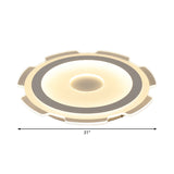 Modern Acrylic Led Flush Mount Light - 16.5/20.5/24.5 Wide Warm/White Perfect For Living Rooms