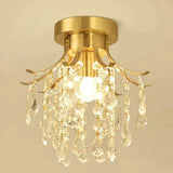 Creative European Crystal Road Lamp Copper Ceiling