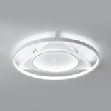 Contemporary Led Flush Mount Ceiling Light With Acrylic Shade - Warm/White White /