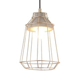 Gold Adjustable Nordic Pendant Light With Caged Design