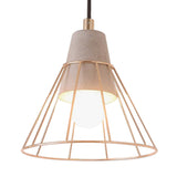 Gold Adjustable Nordic Pendant Light With Caged Design