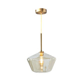 Modern Brass Pendant Light: 4.5/9/12 Wide Glass Shade Hanging Light With Single Lamp Socket - Ideal