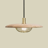 Modern Iron Wire Domed Pendant Light With Wooden Shade - Shop 1 Suspension