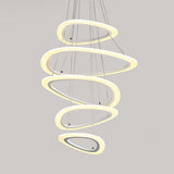 Modern Acrylic Triangle Chandelier - Led Ceiling Pendant Light In Warm/White 1/2/3-Head Fixture 5 /