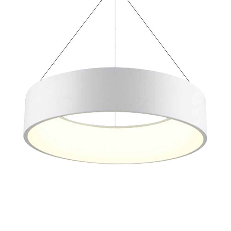 Sleek Metal Pendant Ceiling Light - Simple Design Gray Or White 1 Head Warm/White 18 23.5 Wide