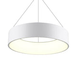 Sleek Metal Pendant Ceiling Light - Simple Design Gray Or White 1 Head Warm/White 18 23.5 Wide