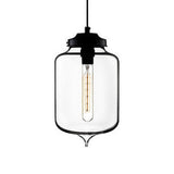 Teardrop Pendant Light - Modern Style Glass 1-Light Red/Brown/Blue Hanging Design Clear