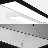 Sleek Rectangular Led Hanging Lighting - 23.5/35.5/47 Long | Slim Metal Shade Minimalistic