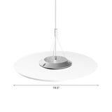 Sleek Led Acrylic Pendant Ceiling Light For Dining Room - Clear Disc Design