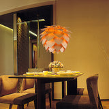 12/18 Country Style Pine Cone Pendant Lamp With Wood And Beige Suspension Light For Dining Table /