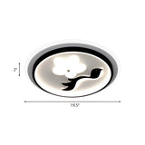 Modern Flower-Inspired Black Acrylic Led Flush Mount Light For Bedroom (Customizable In 15 Days)