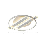 Led Flush Ceiling Light - Simple Acrylic Hoop Design For Bedroom