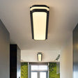 Modern Led Black Flushmount Ceiling Light Fixture - Metallic Rectangle 19’/27’/34.5’ Long