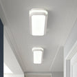 Minimalist Led White Flush Mount Light Fixture In White/Warm Rectangle Metal Multiple Sizes