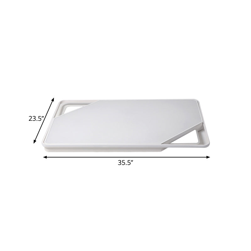 Simplicity Led Metal Flushmount Ceiling Light In White With Warm