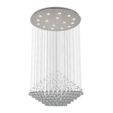 Led Multi Pendant Chrome Crystal Orb Light - Modern Stylish Diamond Shaped Ceiling Hanging Fixture