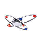 Starry Sky Led Flushmount Ceiling Light For Kids Bedroom - Nordic Grey Acrylic Lamp