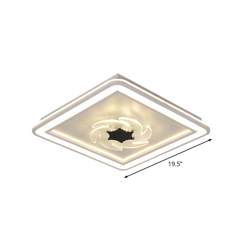 Led Kids Bedroom Ceiling Light With Whimsical Windmill/Flower Design - Black/White