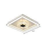Led Kids Bedroom Ceiling Light With Whimsical Windmill/Flower Design - Black/White