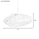 12/16 Cloud Shaped Led Chandelier Light With Modernist Chrome Finish And Warm/White - Stylish Mesh