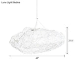 12/16 Cloud Shaped Led Chandelier Light With Modernist Chrome Finish And Warm/White - Stylish Mesh
