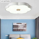 12’/16’ Modern Flower Flush Mount Ceiling Light With Acrylic Diffuser - Metal Led Black/White