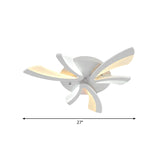 Modern Dandelion Flush Mount Light - Acrylic Ceiling Fixture With 3/5/9 Lights For Living Room In
