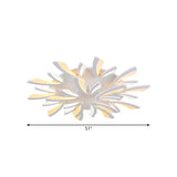 Modern Dandelion Flush Mount Light - Acrylic Ceiling Fixture With 3/5/9 Lights For Living Room In