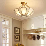 Country Style Room Living Copper Ceiling Lamp