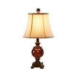 Traditional Style Empire Guest Room Desk Light With Urn Base - Brown Table