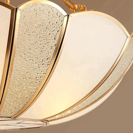 Country Style Room Living Copper Ceiling Lamp