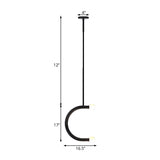 C-Shaped Metal Black Led Pendant Light For Dining Room - Simple Style
Or
Simple Style