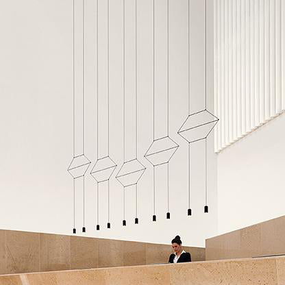 Modern Geometric Metal Suspension Pendant Light - 2/4/6 Black Ceiling Lights 10 /
