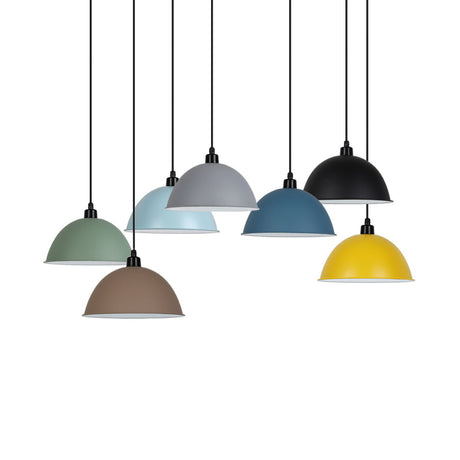 Nordic Stylish Bowl Pendant Lamp - Single Light Aluminum Hanging For Gallery Cafe