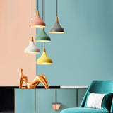 Metal Onion Pendant Light Kindergarten Macaron Loft Lamp