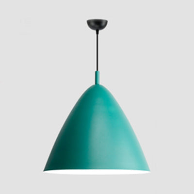 Candy Colored Nordic Pendant Light - 10.5/13/16 Inch Wide Aluminum Hanging Fixture For Cafes Green /