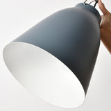 Macaron Aluminum Pendant Light - Candy Colored Bucket Hanging In Dark Blue/Light Blue/Pink For